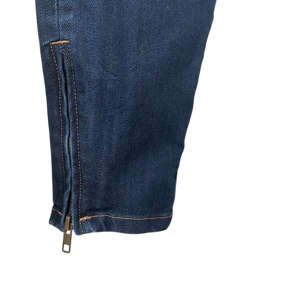 Current Elliot Dark Wash Blue Jeans Cropped Zipped Legging Jegging 27 low rise - Picture 3 of 7